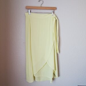 American Eagle | Yellow High-Low Wrap Skirt | Size M